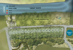 Haven on the Trent River - Site Plan featuring Phase 1 & 2, Phase 3 coming soon